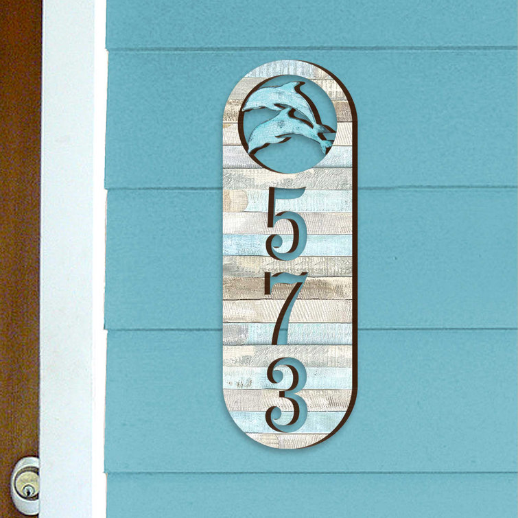 aMonogramArtUnlimited Dolphins 1Line Address Sign Wayfair